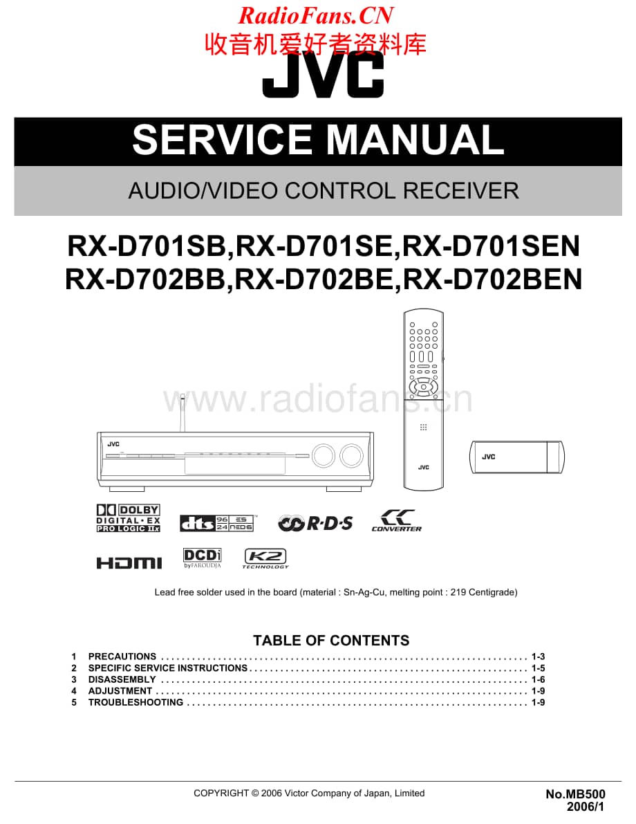 JVC-RXD701S-avr-sch维修电路原理图.pdf_第1页