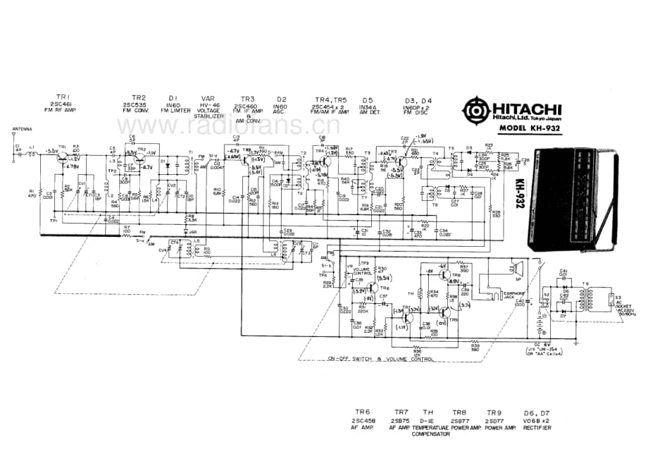 Hitachi-KH932-tun-sch维修电路原理图.pdf_第3页