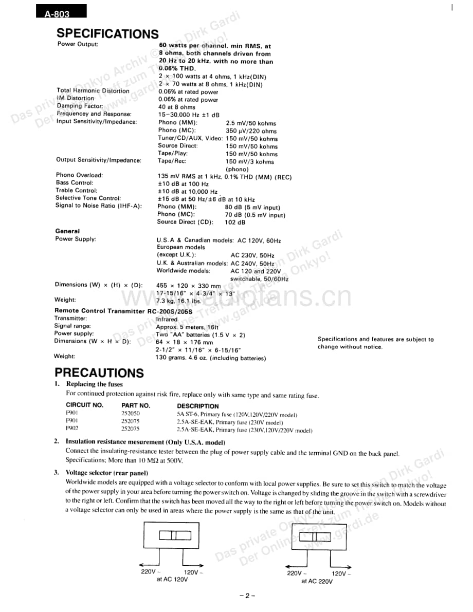 Onkyo-A8830-int-sm维修电路原理图.pdf_第3页