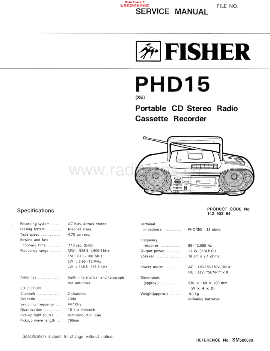 Fisher-PHD15-tape-sch维修电路原理图.pdf_第1页