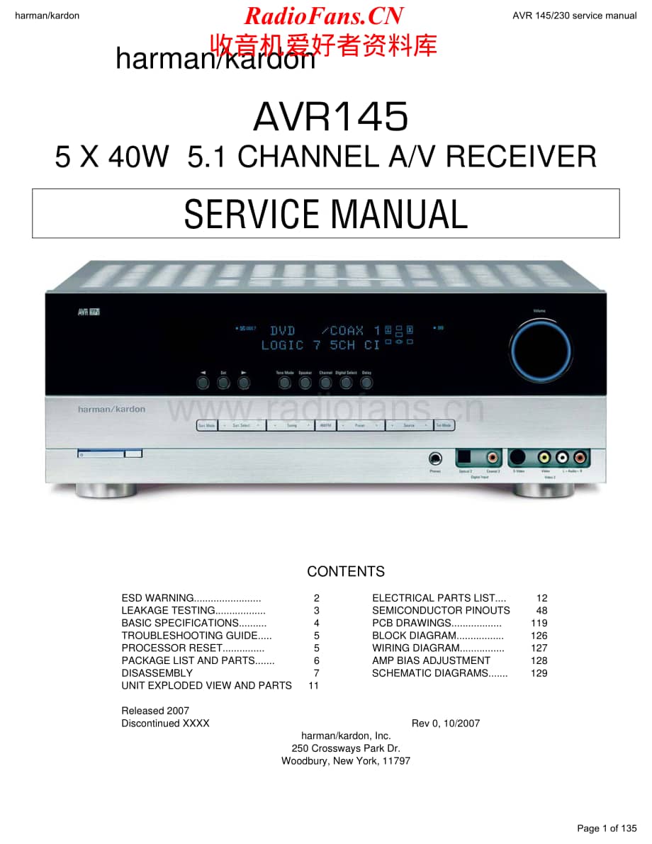 HarmanKardon-AVR145-avr-sm维修电路原理图.pdf_第1页