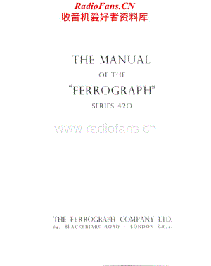 Ferguson-Ferrograph420-tape-sm维修电路原理图.pdf