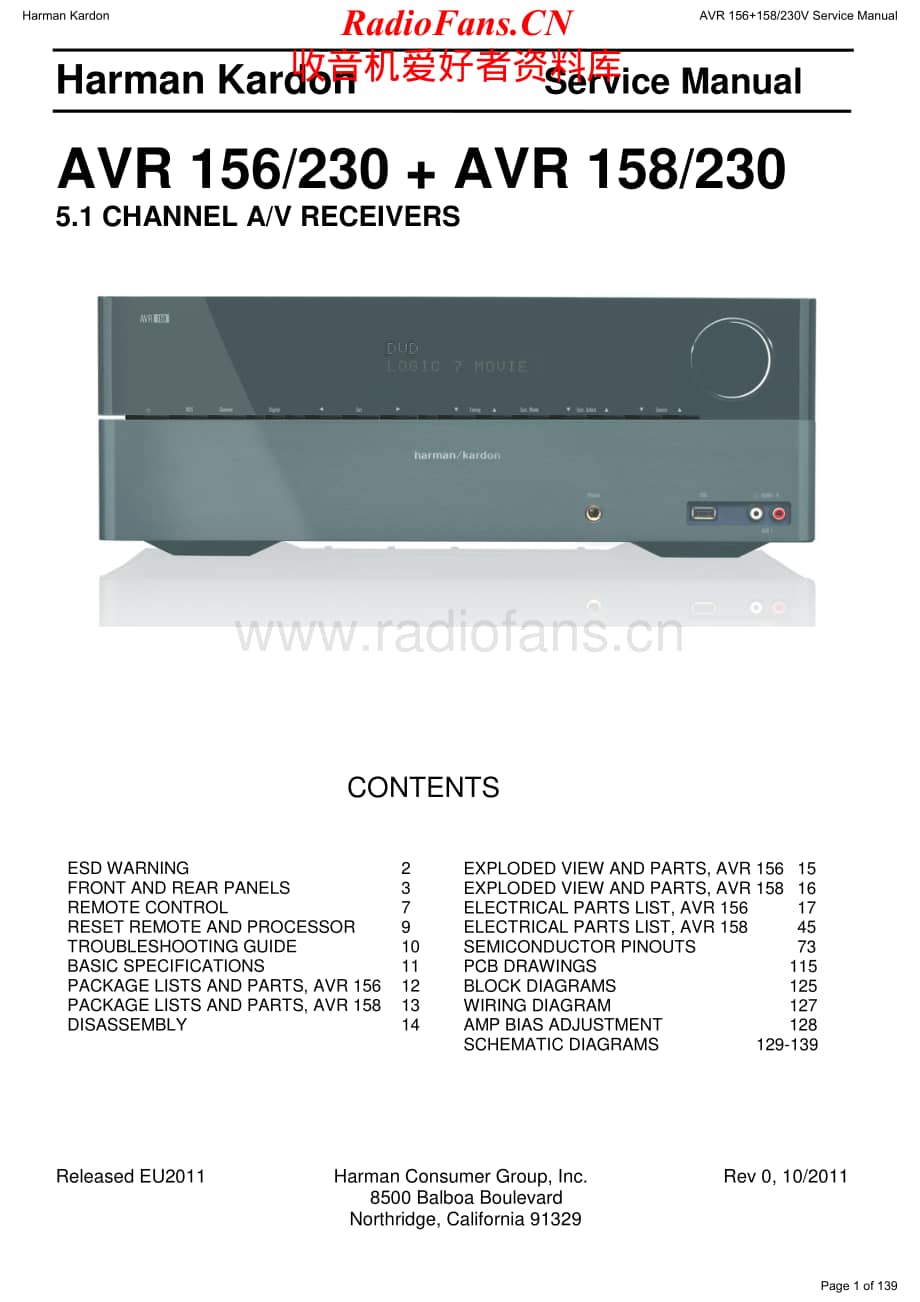 HarmanKardon-AVR158.230-avr-sm维修电路原理图.pdf_第1页