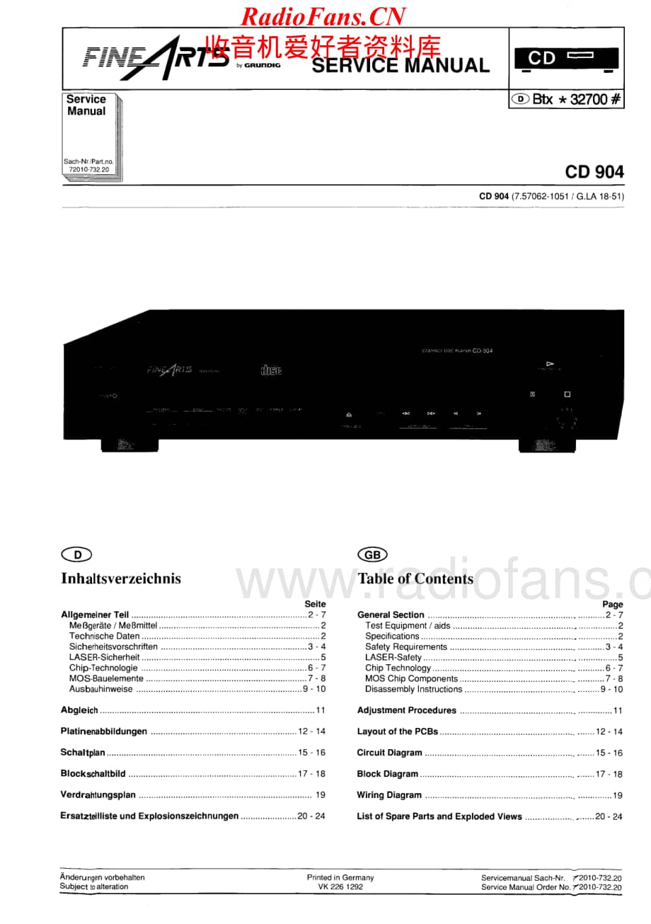 Grundig-CD904-cd-sm维修电路原理图.pdf_第1页