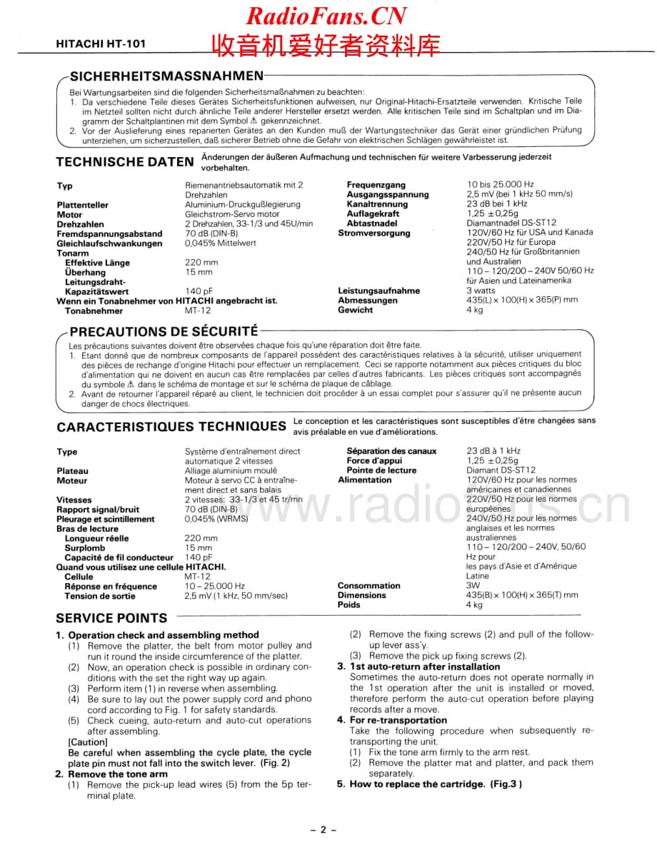 Hitachi-HT101-tt-sm维修电路原理图.pdf_第2页