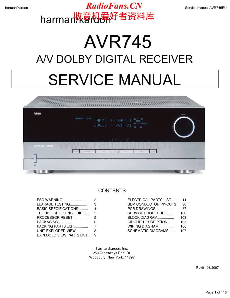 HarmanKardon-AVR745-avr-sm1维修电路原理图.pdf_第1页