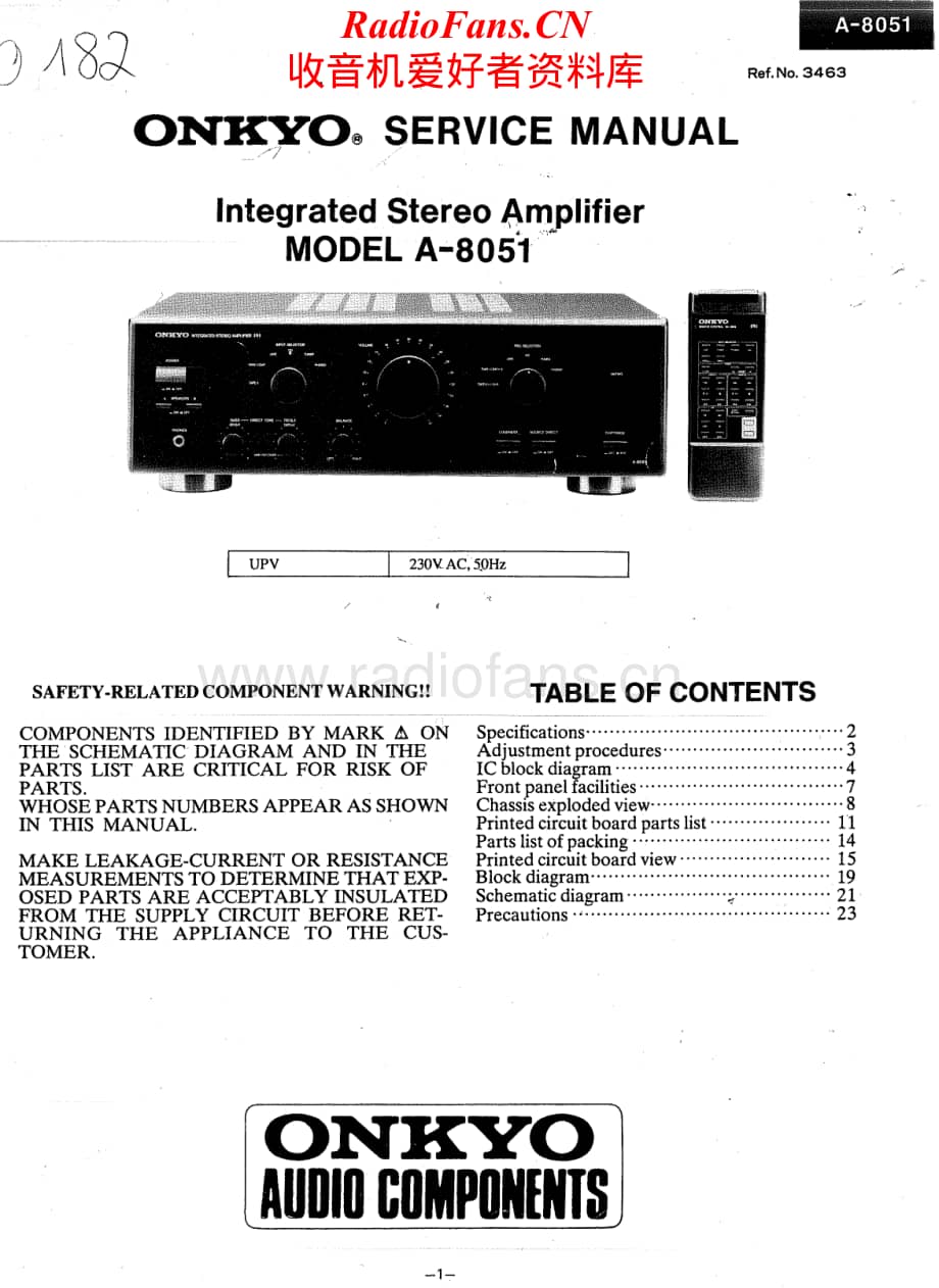 Onkyo-A8051-int-sm维修电路原理图.pdf_第1页