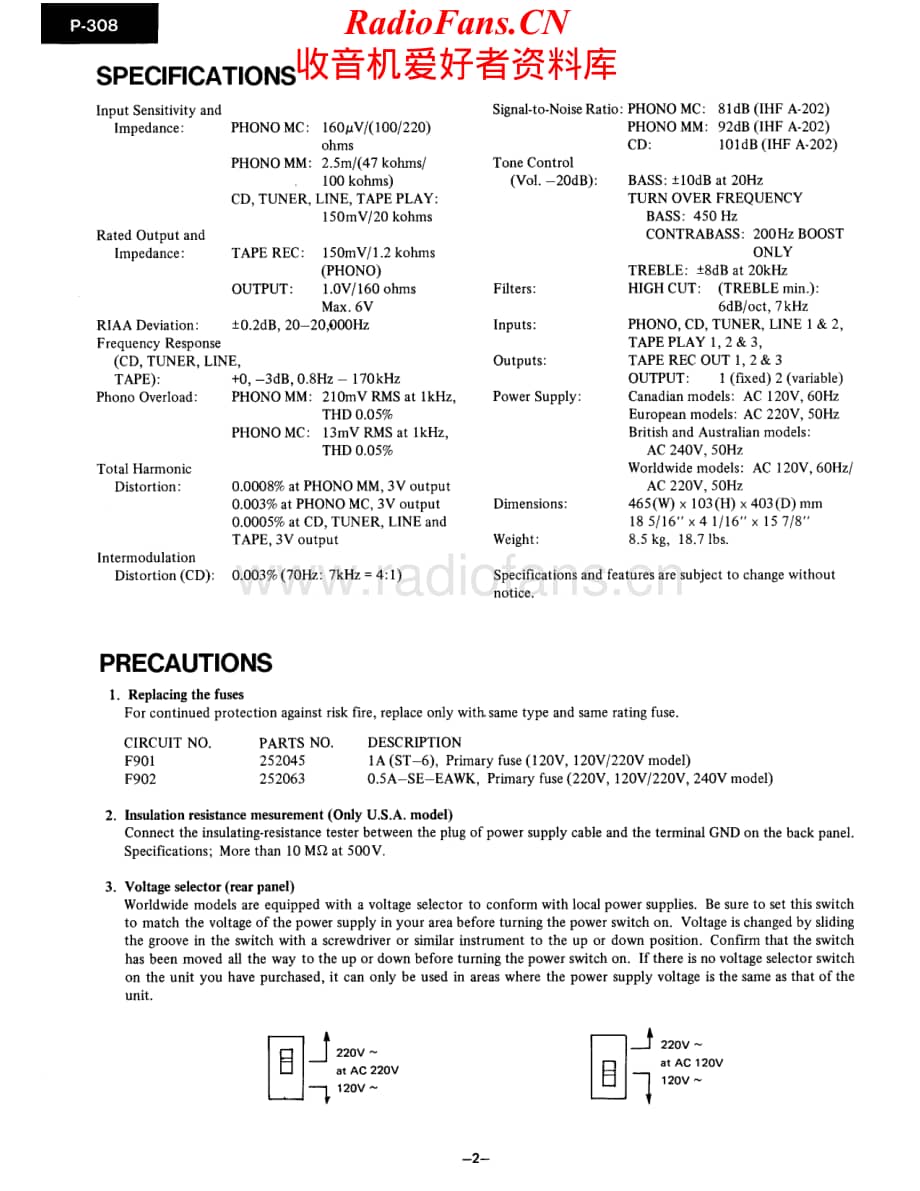 Onkyo-P308-pre-sm维修电路原理图.pdf_第2页