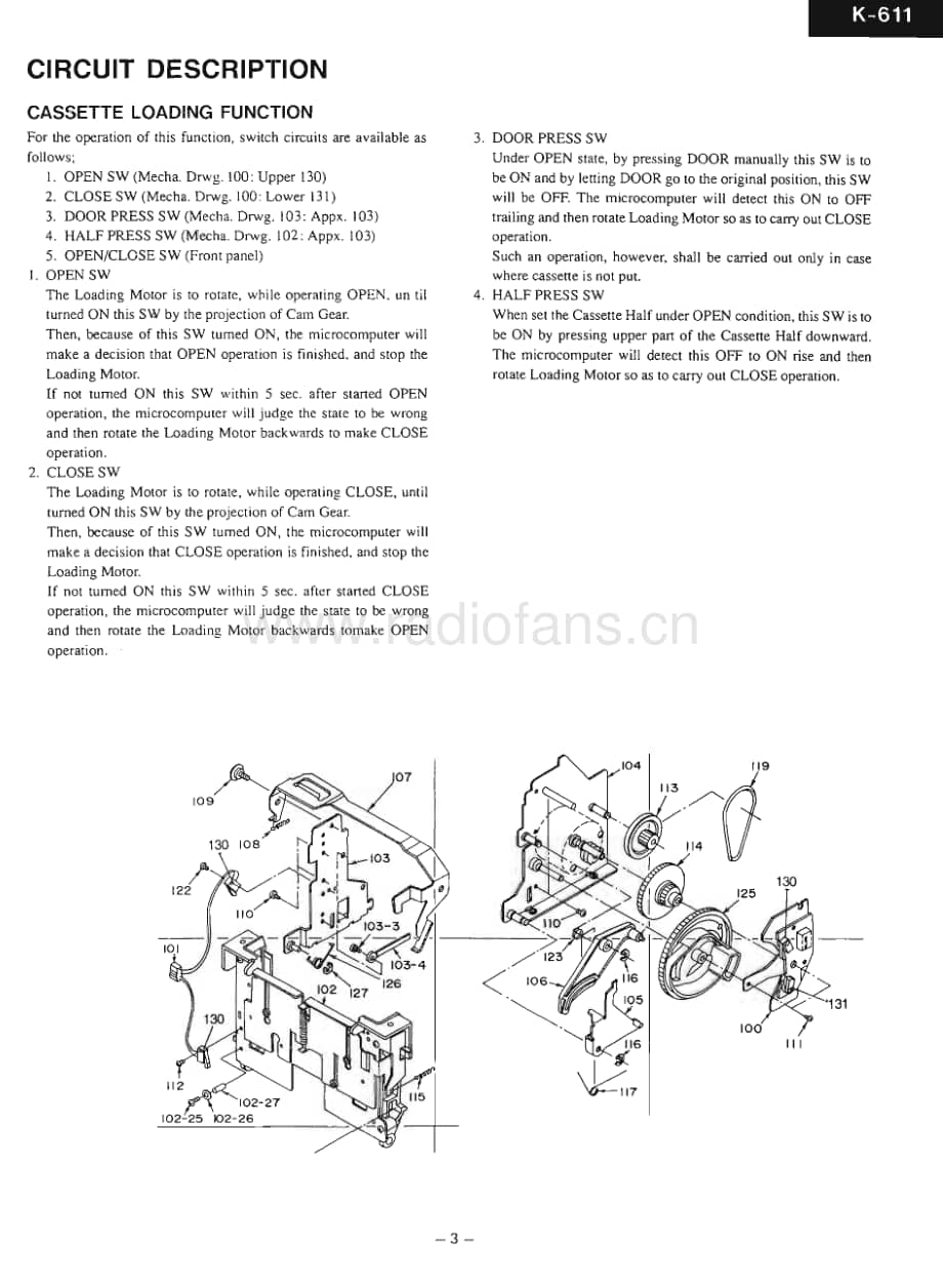 Onkyo-K611-tape-sm维修电路原理图.pdf_第3页