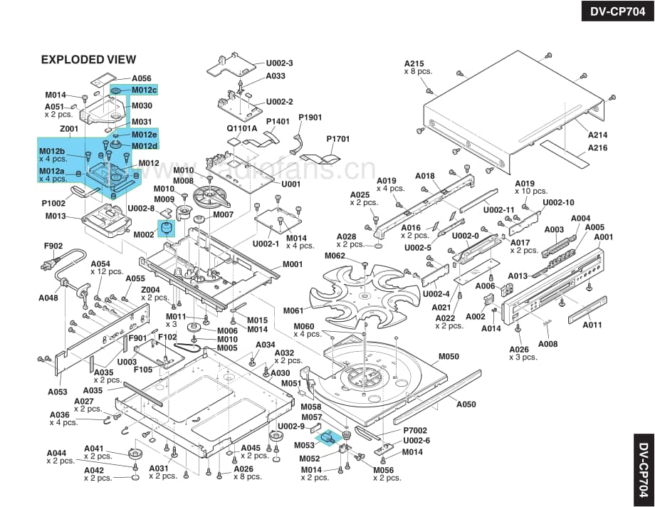 Onkyo-DVCP704-cd-sm维修电路原理图.pdf_第3页