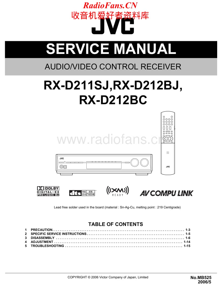JVC-RXD212B-avr-sch维修电路原理图.pdf_第1页