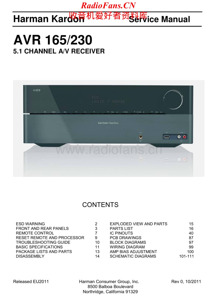 HarmanKardon-AVR165.230-avr-sm维修电路原理图.pdf_第1页