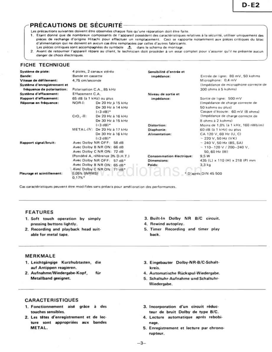 Hitachi-DE2-tape-sm维修电路原理图.pdf_第3页