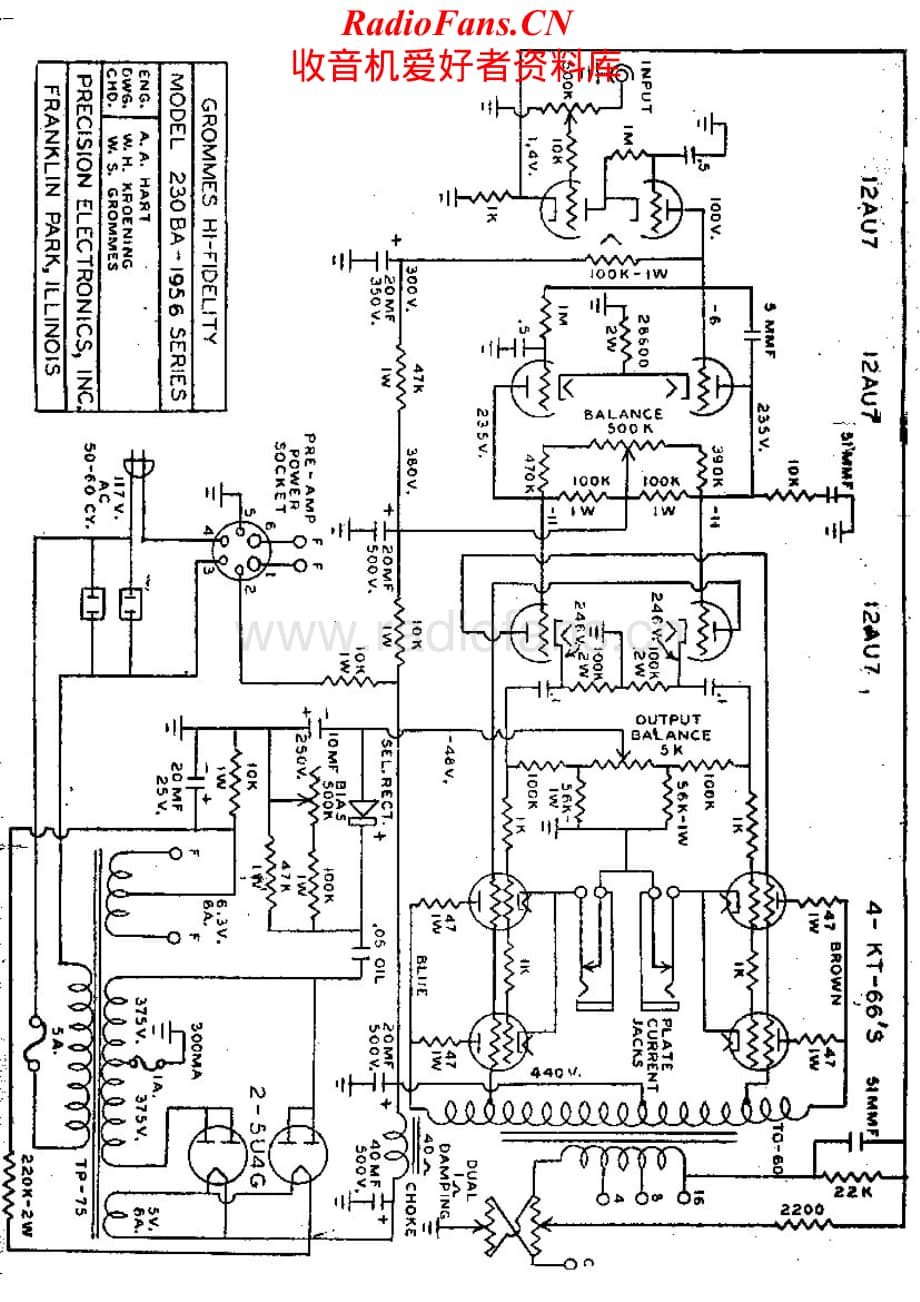 Grommes-230BA-pwr-sch维修电路原理图.pdf_第1页