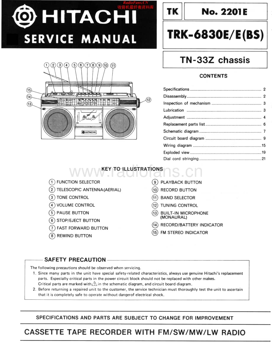 Hitachi-TRK6830E-pr-sch维修电路原理图.pdf_第1页