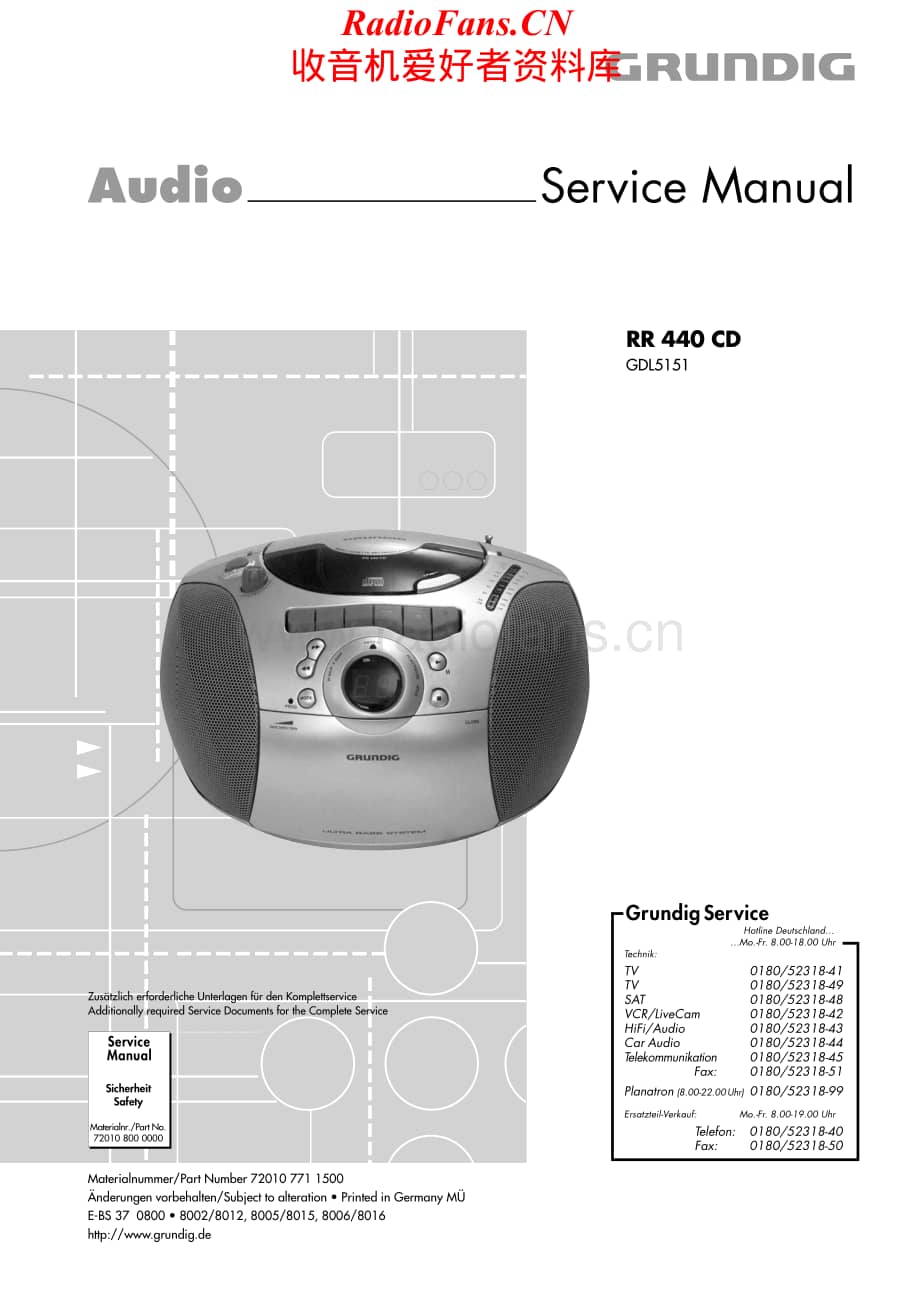 Grundig-RR440CD-tr-sm维修电路原理图.pdf_第1页