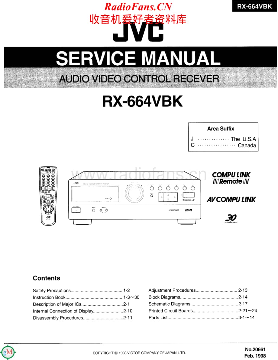 JVC-RX664VBK-avr-sm维修电路原理图.pdf_第1页
