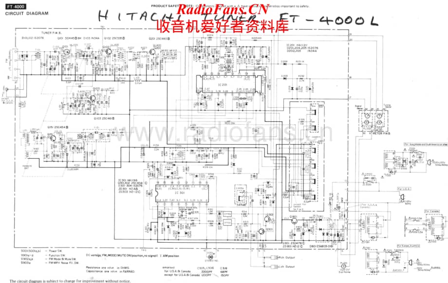 Hitachi-FT4000L-tun-sch维修电路原理图.pdf_第1页