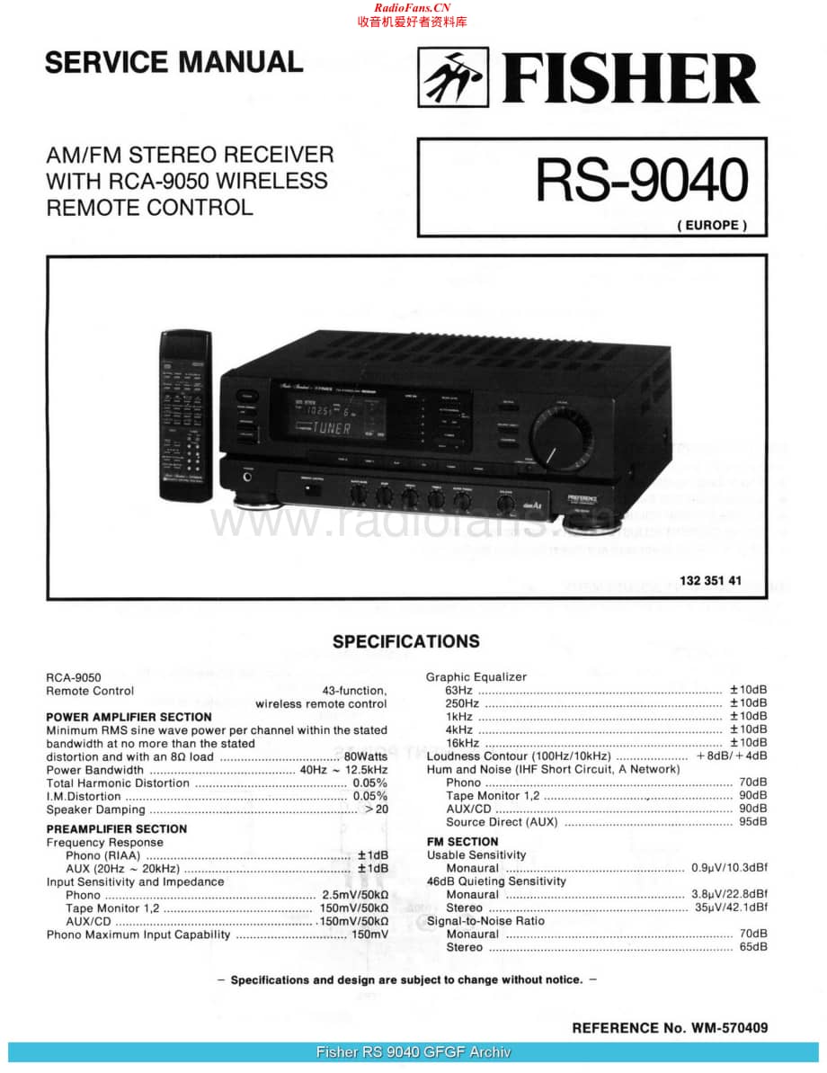 Fisher-RS9040-rec-sm维修电路原理图.pdf_第1页