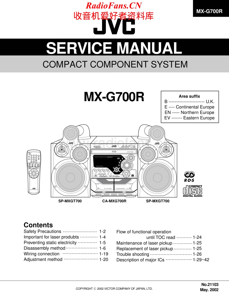 JVC-MXG700R-cs-sm维修电路原理图.pdf_第1页