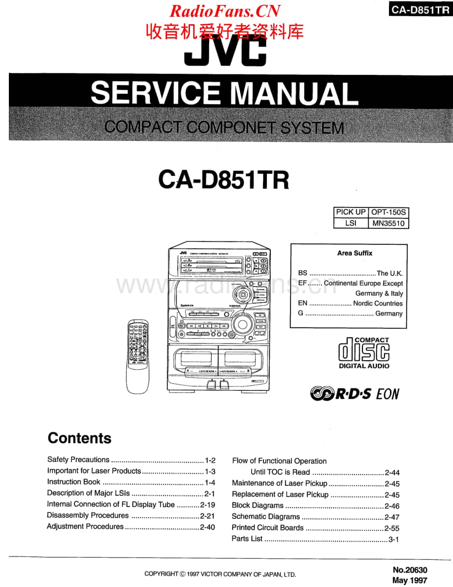 JVC-CAD851TR-cs-sm维修电路原理图.pdf_第1页