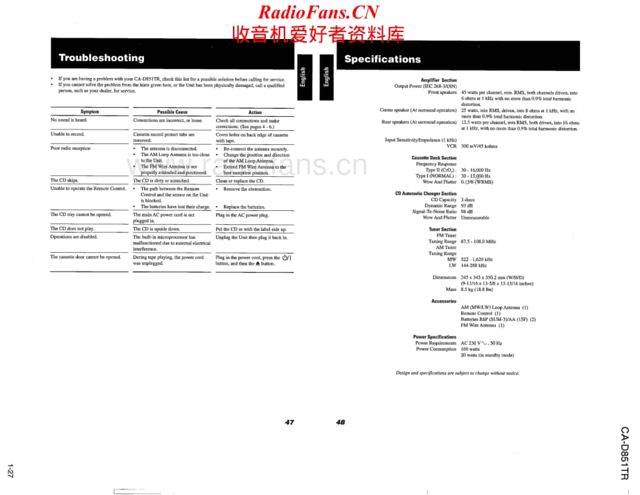 JVC-CAD851TR-cs-sm维修电路原理图.pdf_第2页