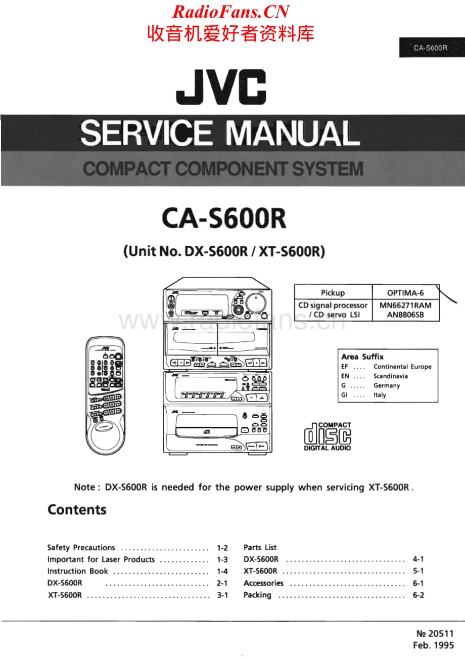 JVC-CAS600R-cs-sm维修电路原理图.pdf_第1页