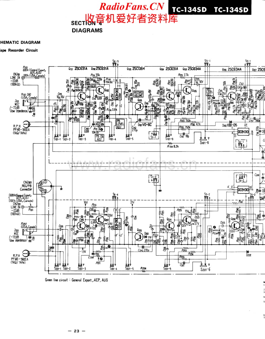 Sony-TC134SD-tape-sch维修电路原理图.pdf_第1页