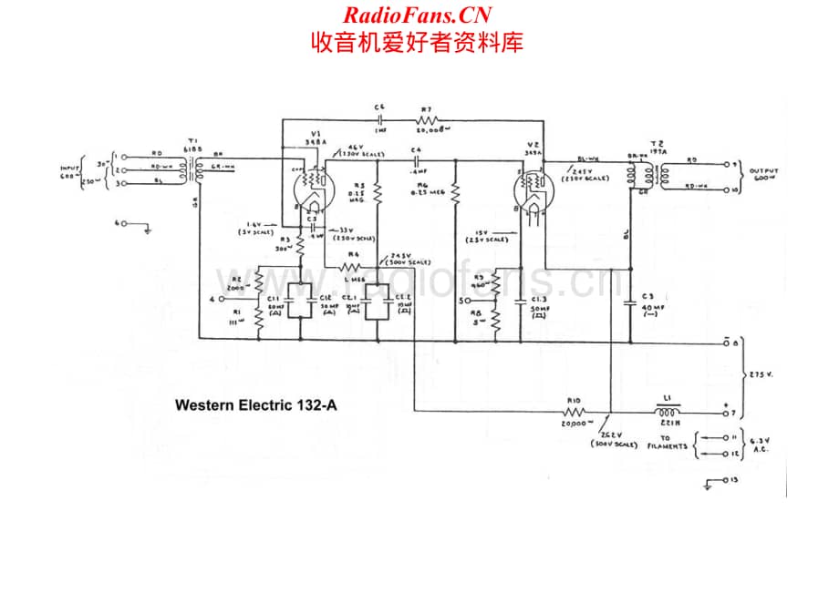 WesternElectric-WE132A-amp-sch维修电路原理图.pdf_第1页