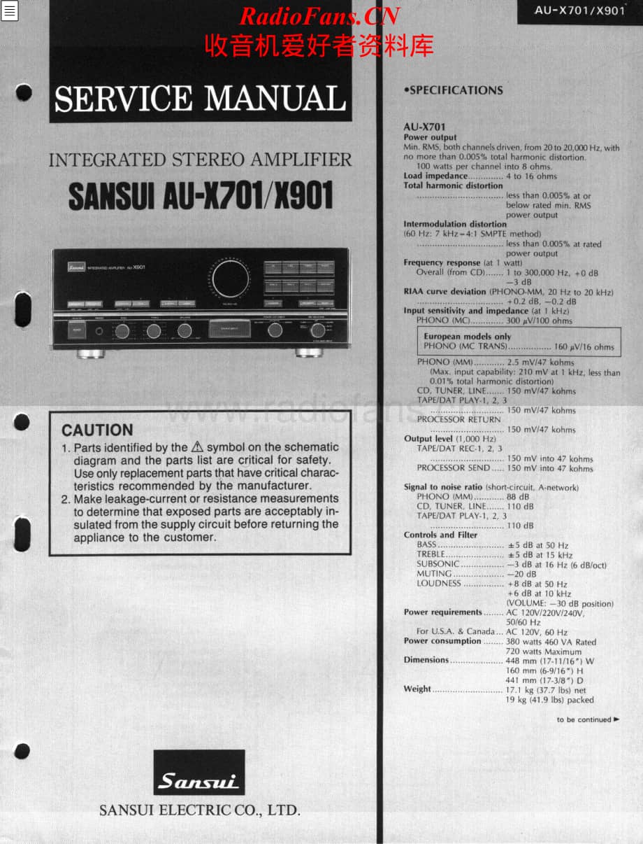 Sansui-AUX901-int-sm维修电路原理图.pdf_第1页