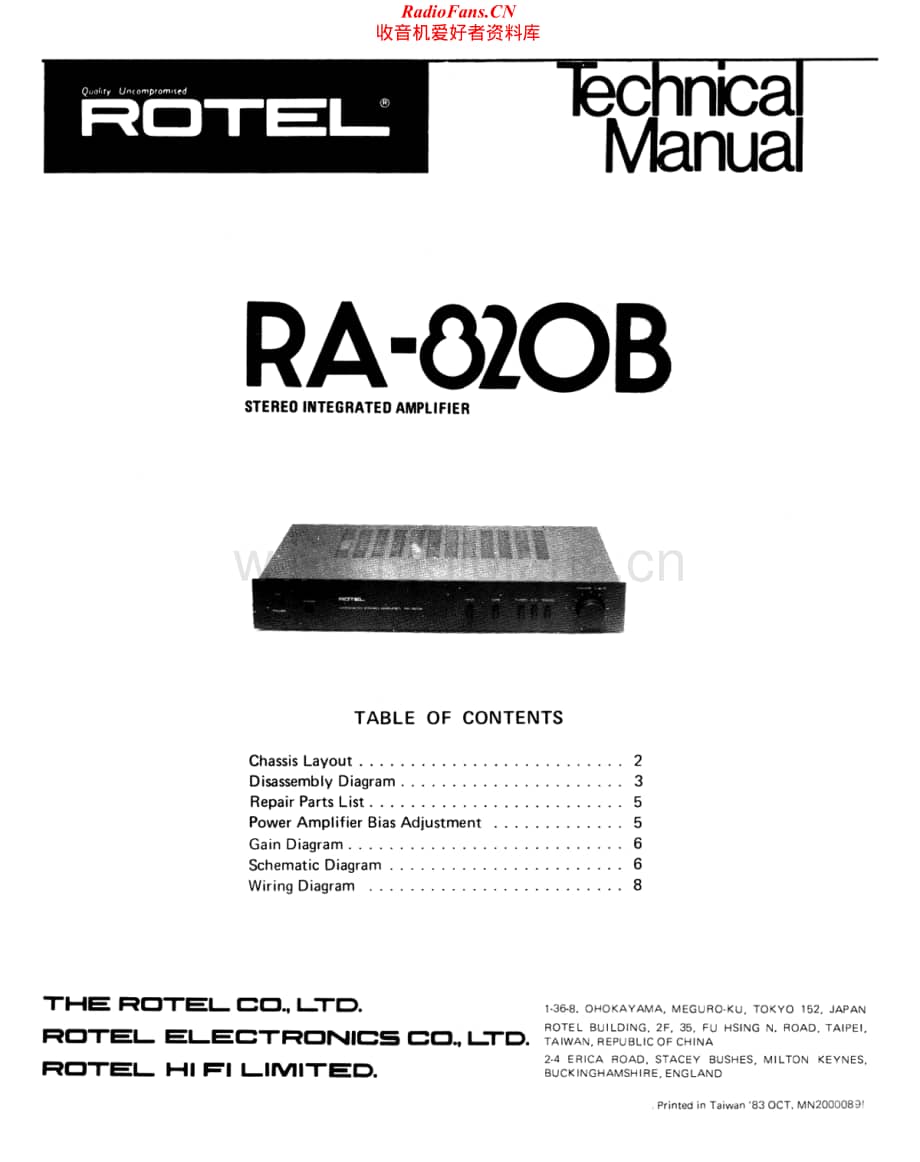 Rotel-RA820-int-sm维修电路原理图.pdf_第1页