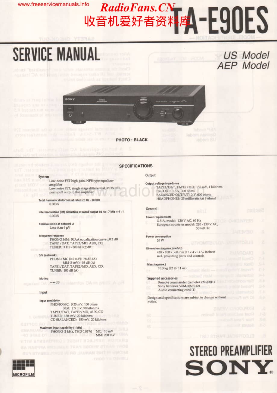 Sony-TAE90ES-pre-sm维修电路原理图.pdf_第1页