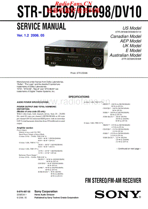 Sony-STRDE598-rec-sm维修电路原理图.pdf