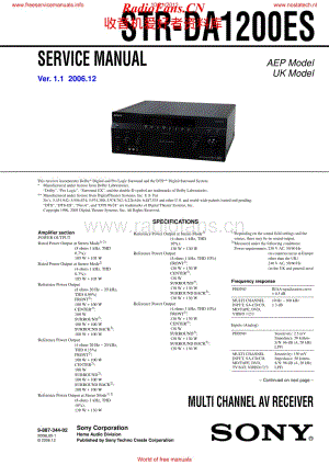 Sony-STRDA1200ES-rec-sm维修电路原理图.pdf