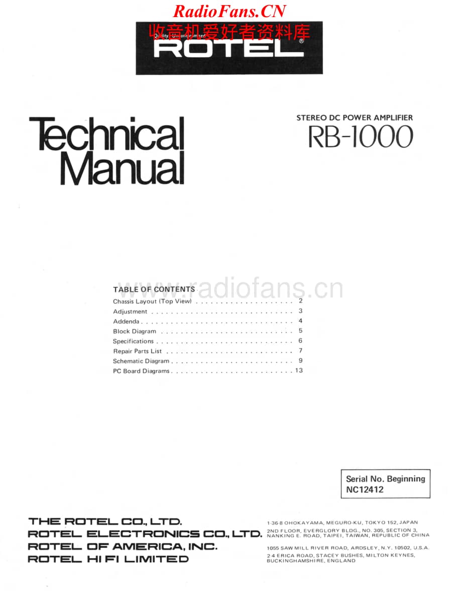 Rotel-RB1000-pwr-sm维修电路原理图.pdf_第1页