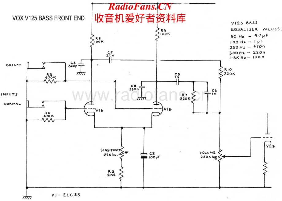 Vox-V125Bass-amp-sch维修电路原理图.pdf_第1页