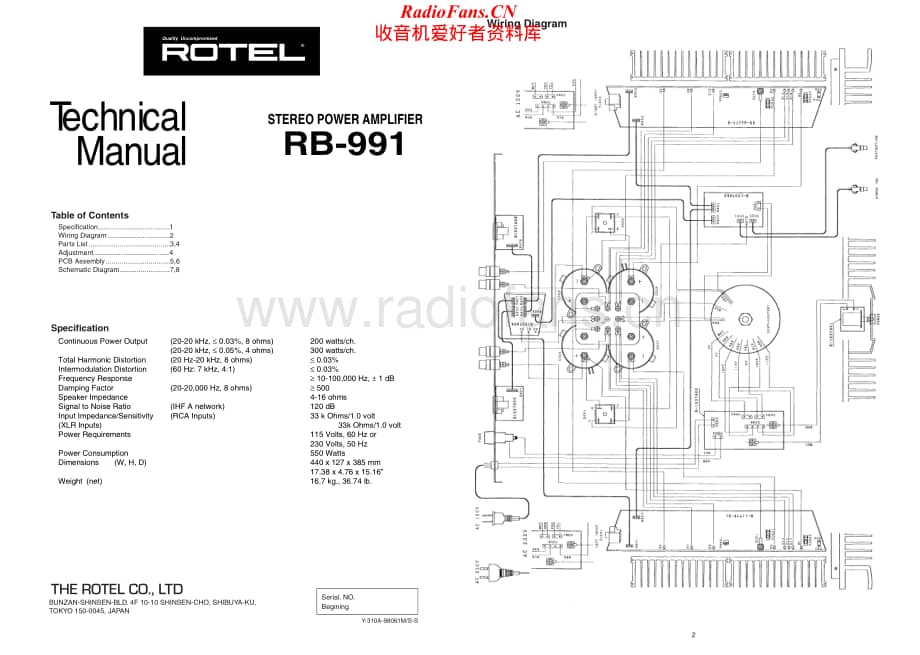 Rotel-RB991-pwr-sm维修电路原理图.pdf_第1页