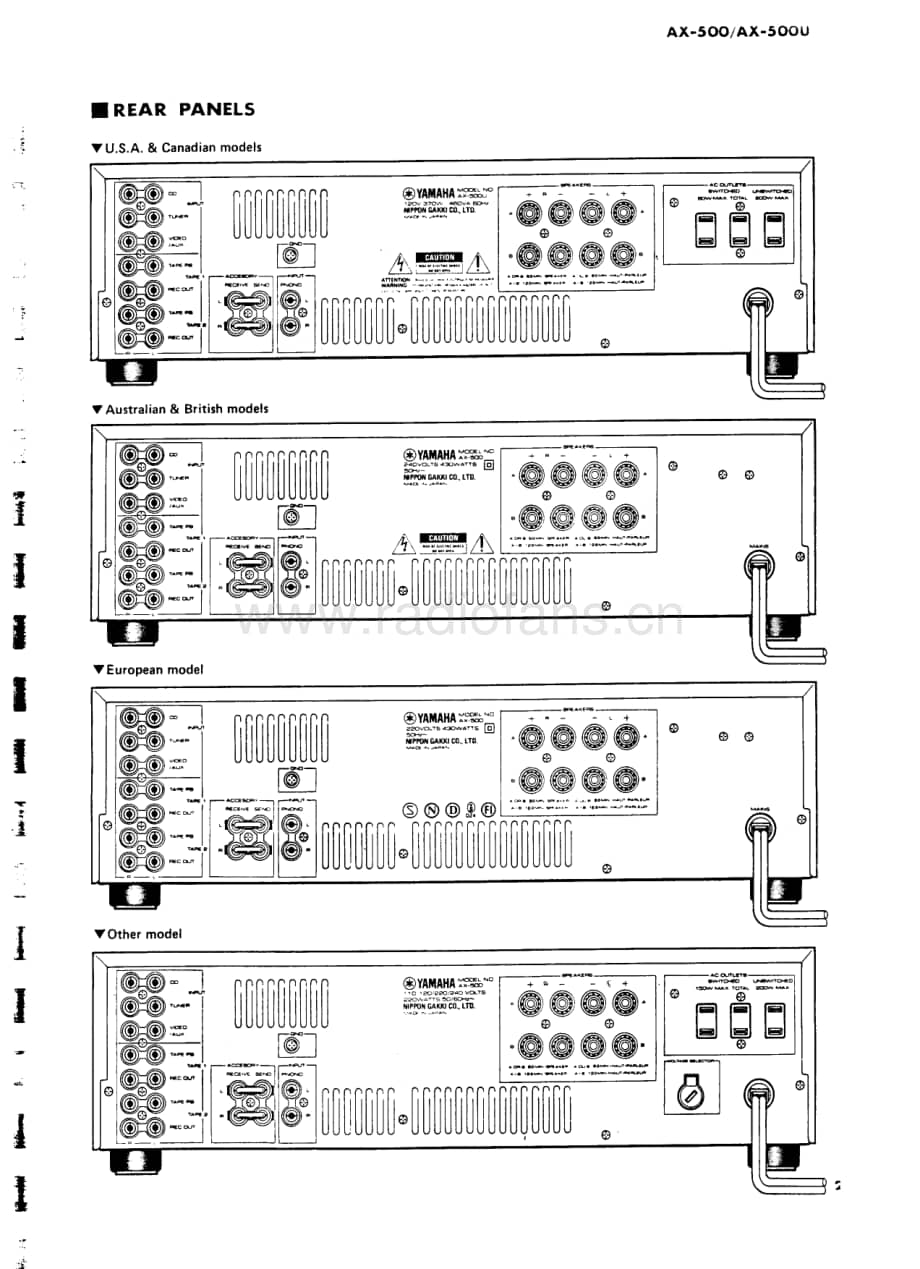 Yamaha-AX500-int-sm维修电路原理图.pdf_第3页