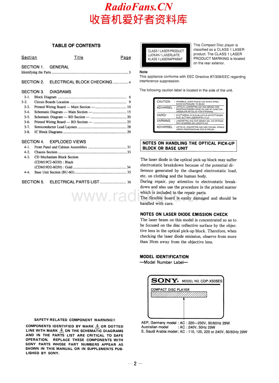 Sony-CDPX505ES-cd--sm维修电路原理图.pdf_第2页