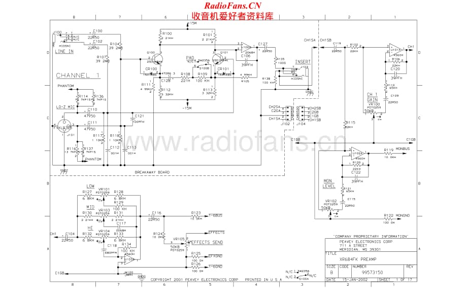 Peavey-XR684FK-pre-sch维修电路原理图.pdf_第1页