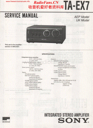 Sony-TAEX7-int-sm维修电路原理图.pdf