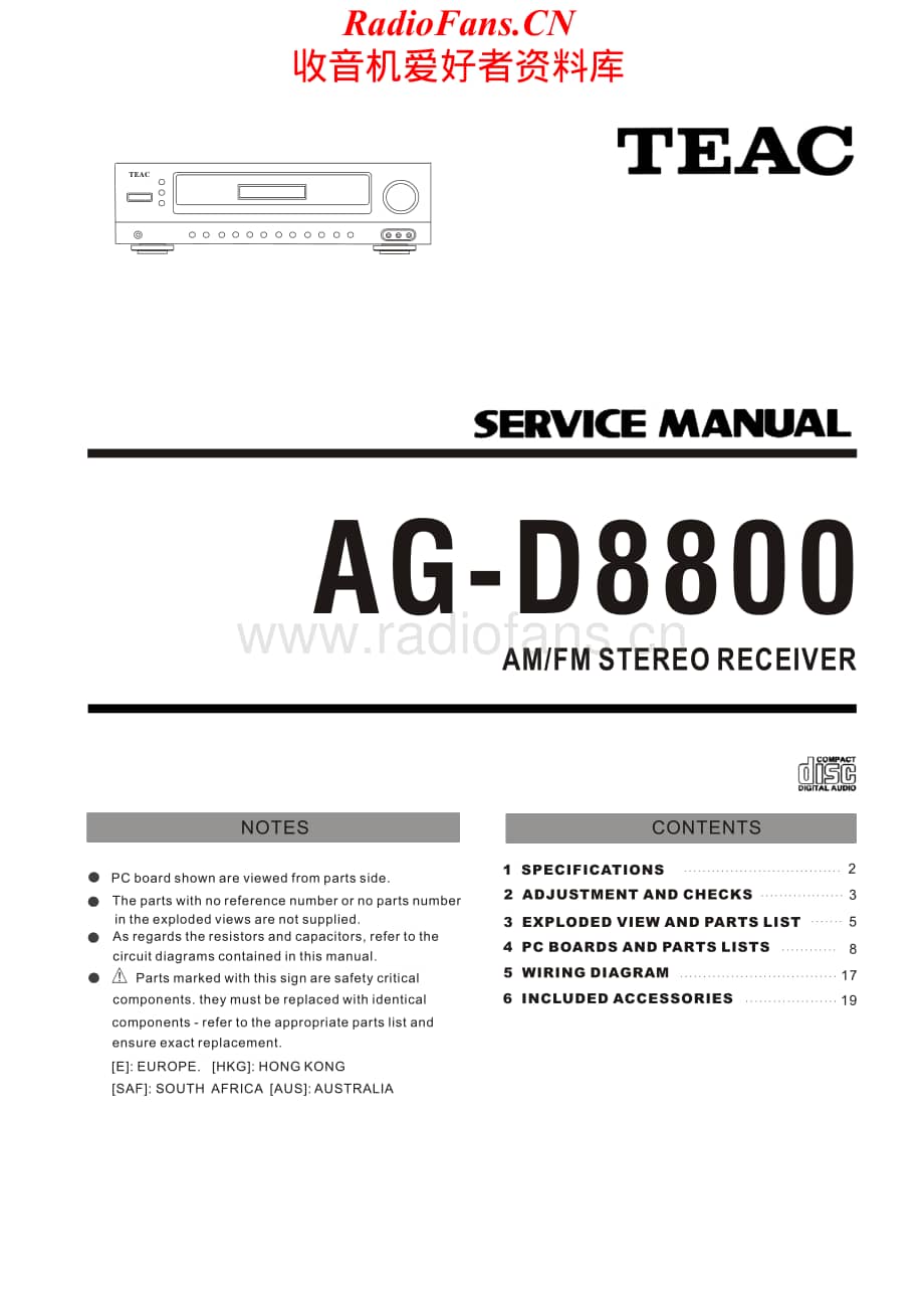 Teac-AGD8800-rec-sm维修电路原理图.pdf_第1页