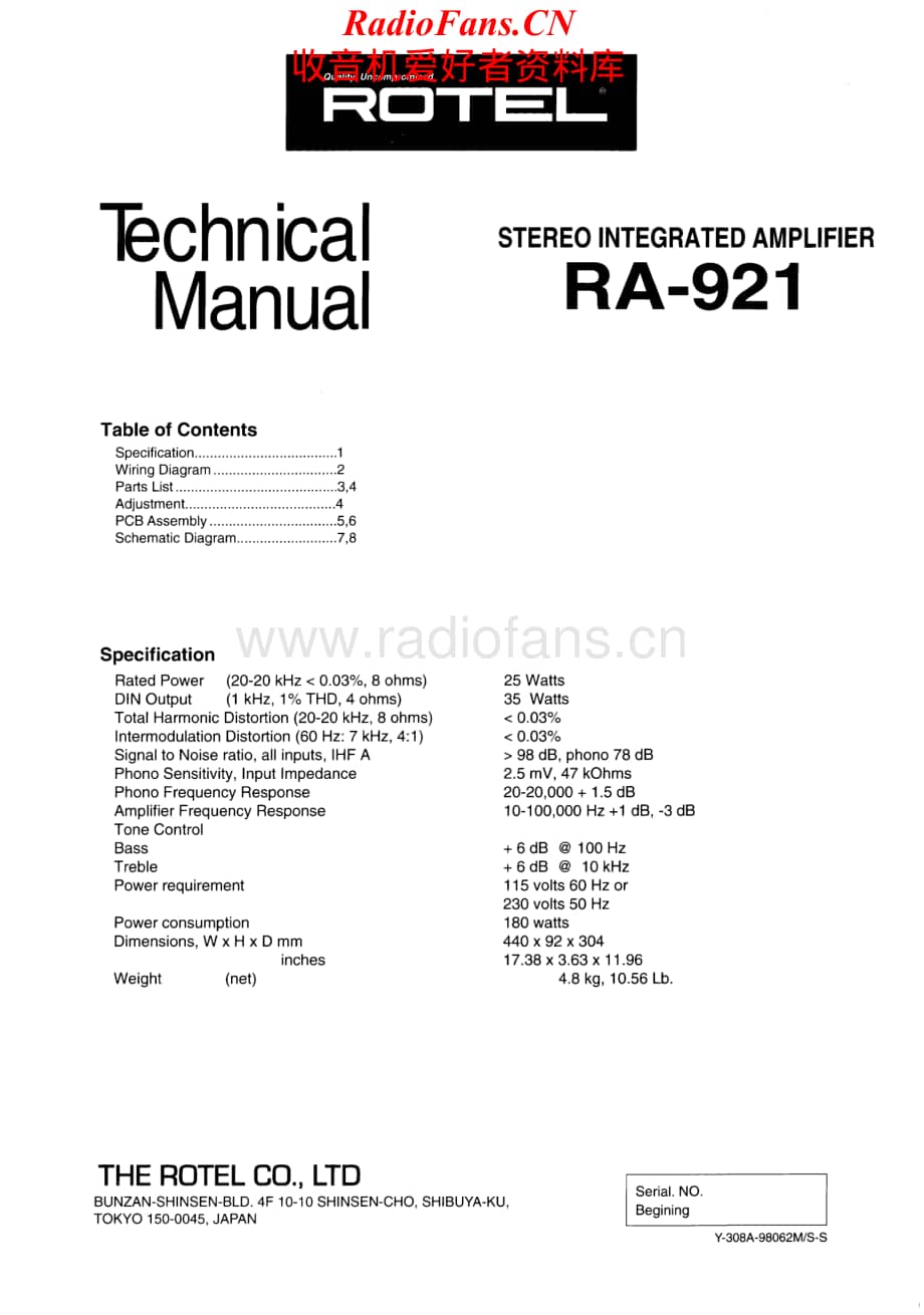 Rotel-RA921-int-sm维修电路原理图.pdf_第1页