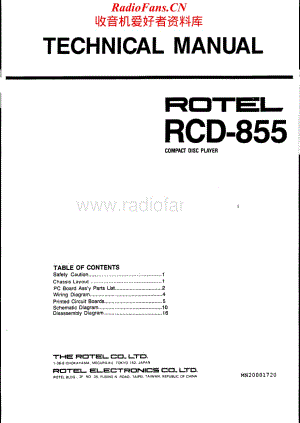 Rotel-RCD855-cd-sm维修电路原理图.pdf
