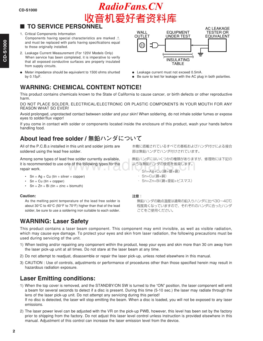 Yamaha-CDS1000-cd-sm维修电路原理图.pdf_第2页