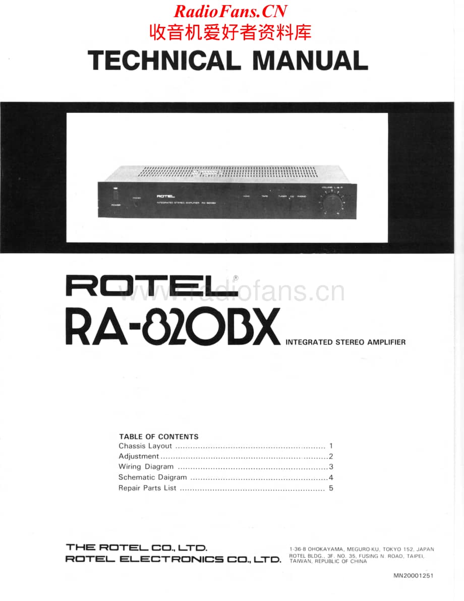 Rotel-RA820BX-int-sm维修电路原理图.pdf_第1页