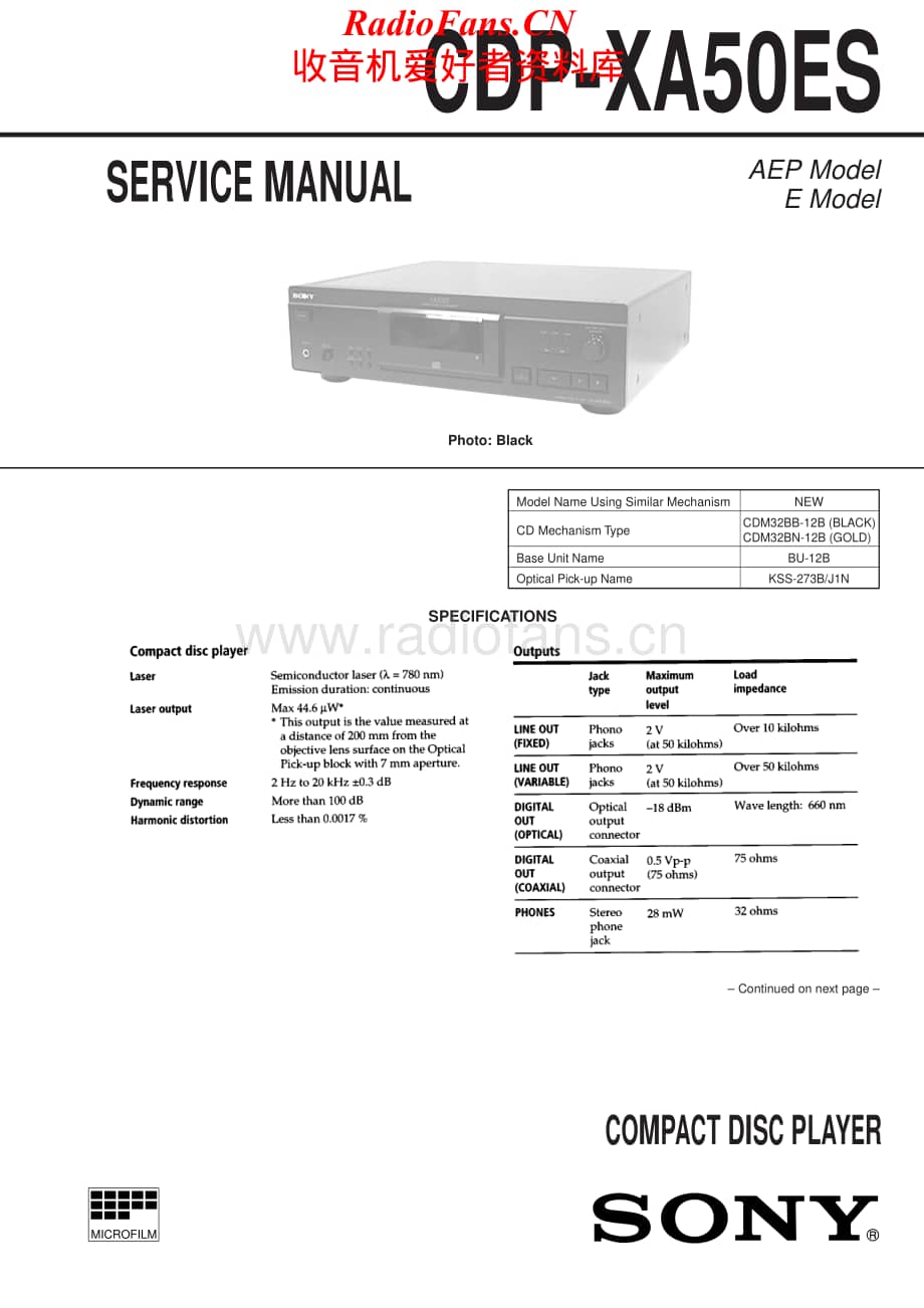 Sony-CDPXA50ES-cd-sm维修电路原理图.pdf_第1页