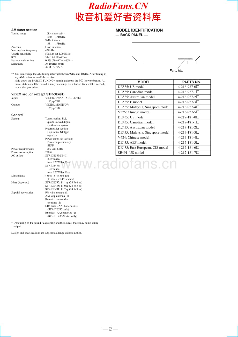 Sony-STRDSE491-rec-sm维修电路原理图.pdf_第2页