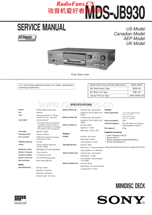 Sony-MDSJB930-md-sm维修电路原理图.pdf