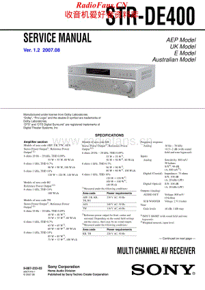 Sony-STRDE400-rec-sm维修电路原理图.pdf